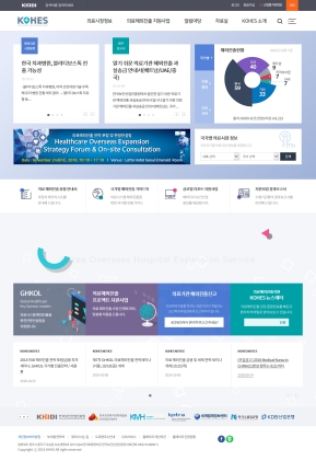 한국보건산업진흥원 의료기관해외진출 인증 화면