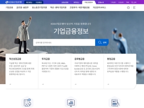 KDB산업은행 기업금융정보 인증 화면