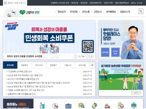 양양군청 인증 화면